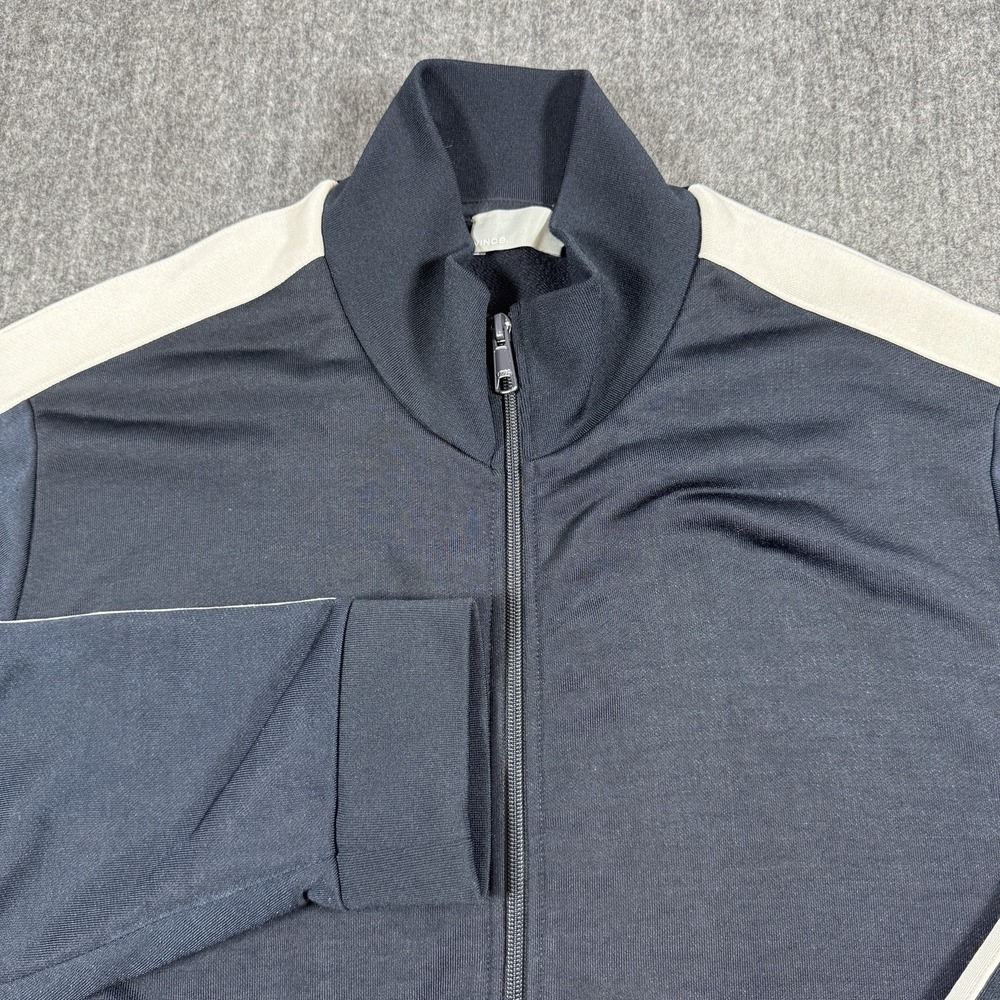 Vince Men's XXL Track Jacket Blue Full Zip Side Stripe Athletic Casual